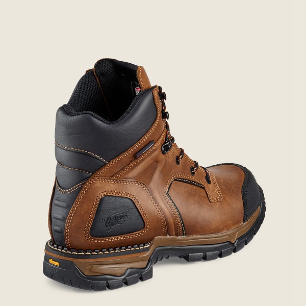 Mens Red Wing Flexforce® - 6-inch Waterproof Toe - Safety Boots Brown/Black - QOE816502